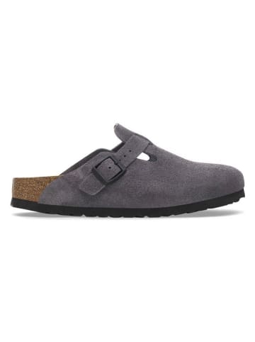 Birkenstock Leren clogs "Boston Leve" grijs