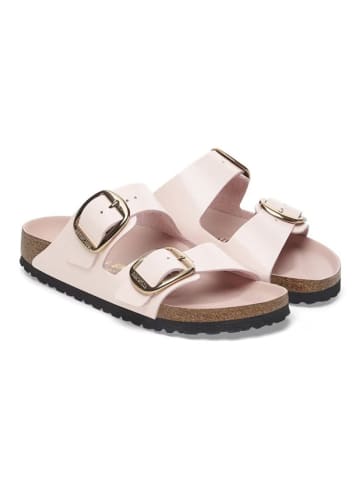Birkenstock Leren slippers "Arizona" lichtroze - wijdte S