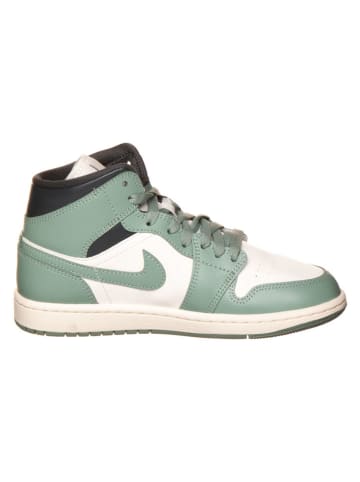 Jordan Leren sneakers "Air Jordan 1 Mid" wit/groen
