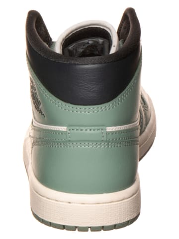 Jordan Leren sneakers "Air Jordan 1 Mid" wit/groen
