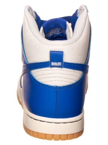 Nike Leder-Sneakers "Dunk Hi Retro SE" in Weiß/ Blau