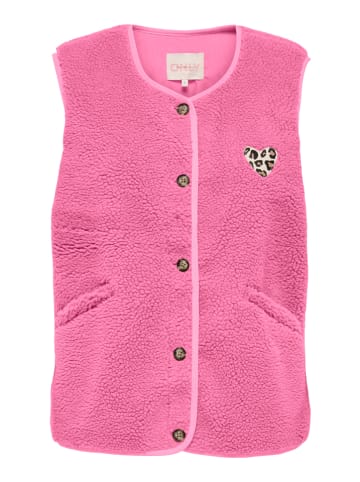 ONLY Kamizelka pluszowa w kolorze różowym