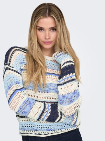ONLY Pullover Blau/ Creme