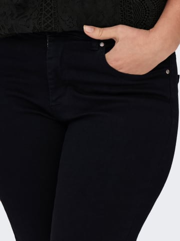 ONLY Carmakoma Jeans-Caprihose in Schwarz