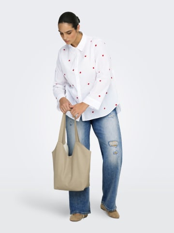 ONLY Carmakoma Hemd in Weiß