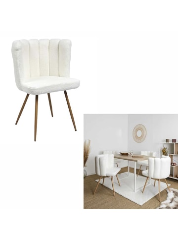 THE HOME DECO FACTORY Krzesło "Ariel" w kolorze białym - 52 x 82,5 x 54 cm