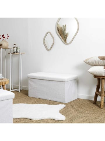 THE HOME DECO FACTORY Aufbewahrungsbank in Weiß - (B)76 x (H)38 x (T)38 cm