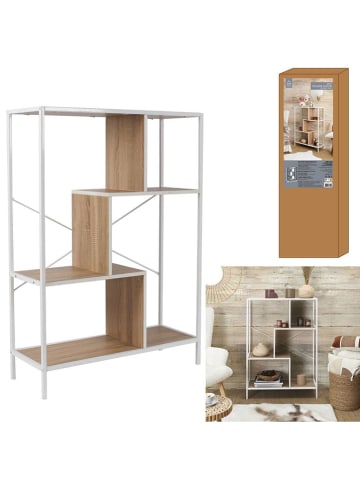 THE HOME DECO FACTORY Standregal in Hellbraun/ Weiß - (B)80 x (H)113 x (T)30 cm