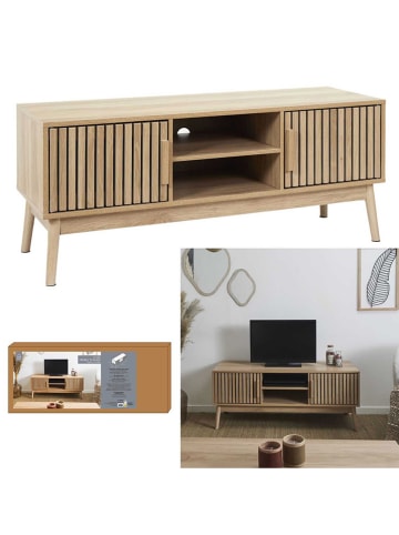 THE HOME DECO FACTORY TV-meubel "Klaus" lichtbruin - (B)117 x (H)48 x (D)40 cm