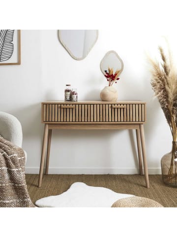 THE HOME DECO FACTORY Konsole "Klaus" in Hellbraun - (B)100 x (H)80 x (T)35 cm
