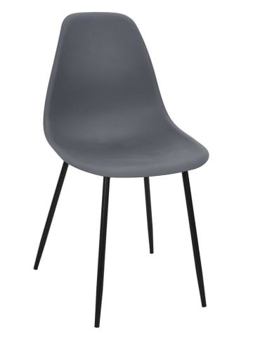 Rétro Chic Eetkamerstoel "Gustav" grijs - (B)50,7 x (H)84,8 x (D)45,5 cm