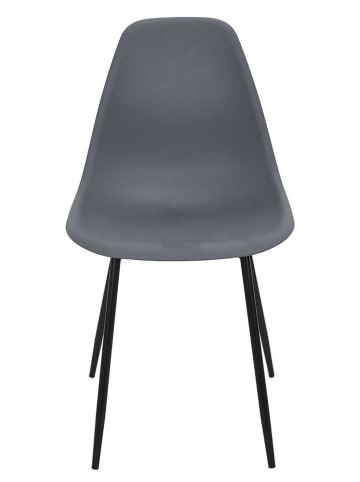 Rétro Chic Esszimmerstuhl ''Gustav'' in Grau - (B)50,7 x (H)84,8 x (T)45,5 cm