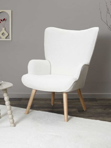 THE HOME DECO FACTORY Fauteuil wit - (B)68 x (H)96 x (D)75 cm