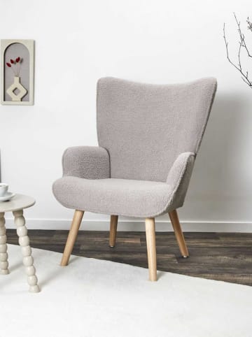 THE HOME DECO FACTORY Sessel in Taupe - (B)68 x (H)96 x (T)75 cm