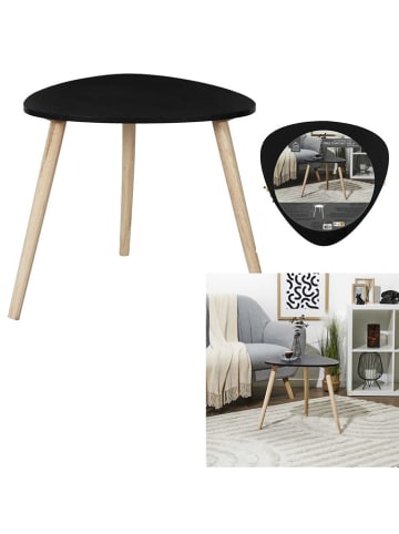 THE HOME DECO FACTORY Couchtisch in Schwarz/ Hellbraun - (B)48 x (H)46 cm