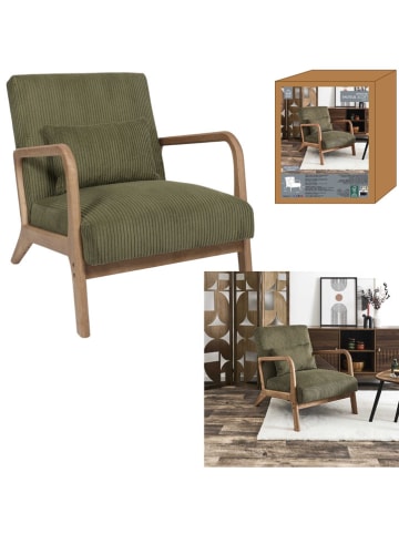 THE HOME DECO FACTORY Fauteuil groen - (B)64,5 x (H)83 x (D)75 cm