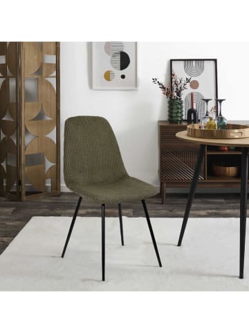 THE HOME DECO FACTORY Stoel "Chase" groen - (B)45 x (H)85 x (D)54 cm