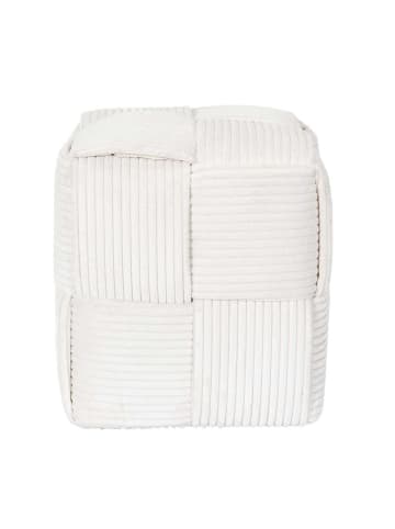 THE HOME DECO FACTORY Pouf in Creme - (B)36 x (H)38 cm