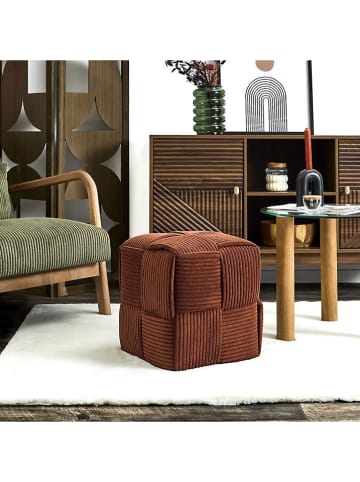 THE HOME DECO FACTORY Pouf in Orange - (B)36 x (H)38 cm