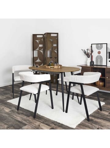 THE HOME DECO FACTORY 2-delige set: fauteuils "Scott" crème - (B)51,5 x (H)71,5 x (D)50,5 cm