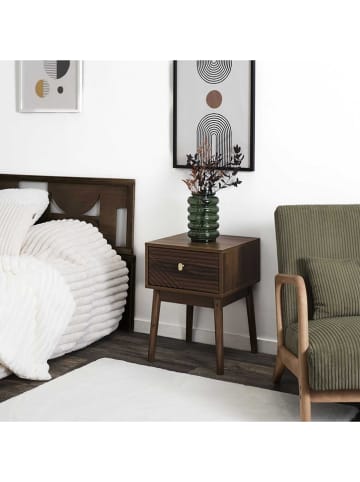 THE HOME DECO FACTORY Nachtkastje "Tiffany" bruin - (B)40 x (H)55 x (D)40 cm