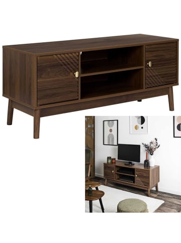 THE HOME DECO FACTORY Szafka RTV "Tiffany" w kolorze brązowym - 110 x 48 x 40 cm