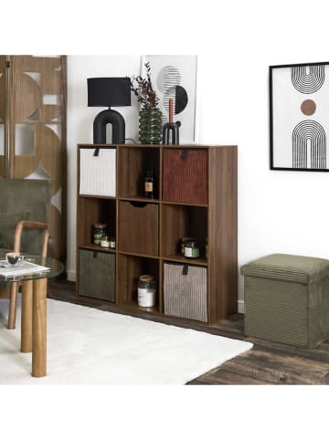 THE HOME DECO FACTORY Staande kast bruin - (B)99,3 x (H)97,8 x (D)31,8 cm