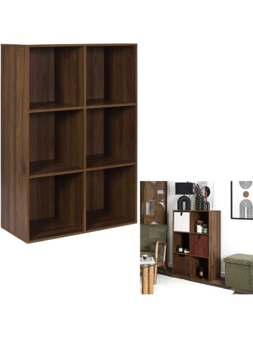 Rétro Chic Standregale in Braun - (B)66,6 x (H)97,8 x (T)31,8 cm