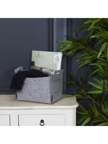 THE HOME DECO FACTORY 2-delige set: manden grijs - (B)25 x (H)16 x (D)17 cm