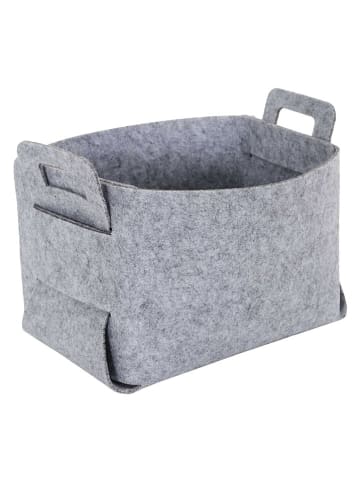 THE HOME DECO FACTORY 2-delige set: manden grijs - (B)25 x (H)16 x (D)17 cm