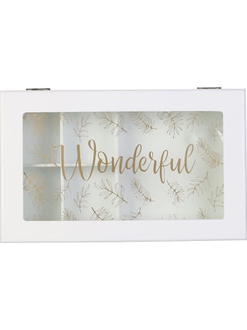 THE HOME DECO FACTORY Sieradendoos wit - (B)24 x (H)15 x (D)13 cm