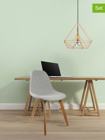 THE HOME DECO FACTORY 2er-Set: Esszimmerstühle in Grau - (B)47 x (H)87 x (T)53 cm