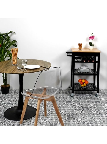 chairs for all 2-delige set: eetkamerstoelen transparant - (B)46 x (H)86,5 x (D)52 cm