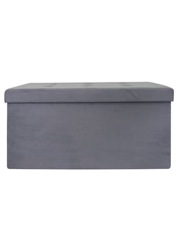 THE HOME DECO FACTORY Sitztruhe in Grau - (B)76 x (H)38 x (T)38 cm