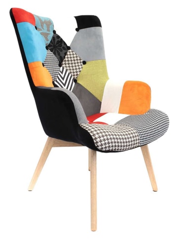 THE HOME DECO FACTORY Fauteuil "Helsinki" meerkleurig - (B)72 x (H)99,5 x (D)66 cm