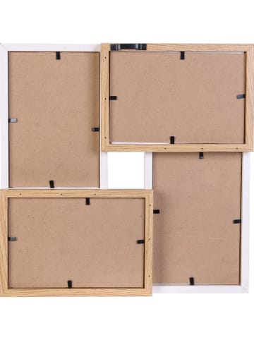 THE HOME DECO FACTORY Ramka w kolorze jasnobrązowo-białym na zdjęcia - 28 x 27,5 cm