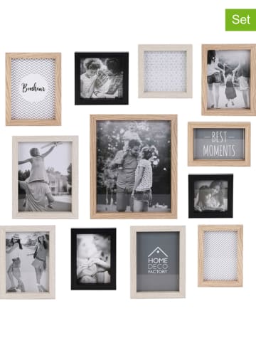 THE HOME DECO FACTORY 12er-Set: Bilderrahmen in Hellbraun