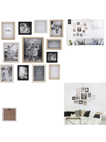 THE HOME DECO FACTORY 12er-Set: Bilderrahmen in Hellbraun