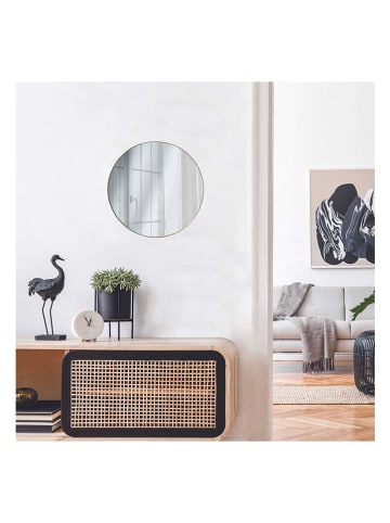 THE HOME DECO FACTORY Lustro ścienne w kolorze złotym - Ø 55 cm