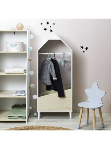 The Home Deco Kids Kinderkledingkast wit/eiken - (B)48 x (H)116 x (D)30 cm