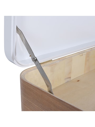 THE HOME DECO FACTORY Nachttisch in Braun/ Weiß - (B)40 x (H)52 x (T)30 cm