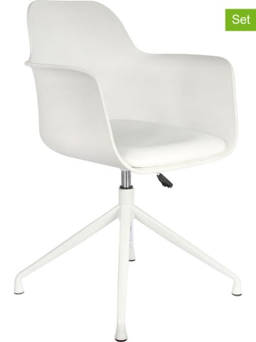 The Home Deco Kids 2-delige set: bureaustoelen "Chicago" wit - (B)60 x (H)78 x (D)57,5 cm