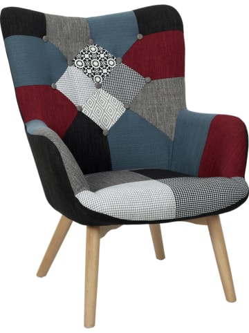 THE HOME DECO FACTORY Sessel "Milano" in Grau/ Bunt - (B)72 x (H)99 x (T)80 cm