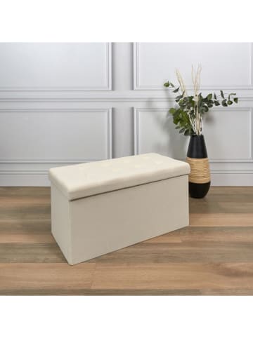 THE HOME DECO FACTORY Zitkist beige - (B)76 x (H)38 x (D)38 cm