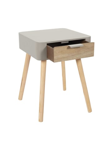 The Home Deco Kids Stolik nocny w kolorze szarobrązowym - 35 x 48 x 35 cm