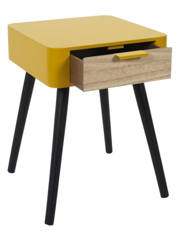 THE HOME DECO FACTORY Nachttisch in Gelb - (B)35 x (H)48 x (T)37 cm