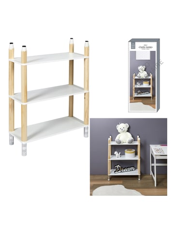 The Home Deco Kids Standregal in Weiß/ Natur - (B)60 x (H)77 x (T)24 cm