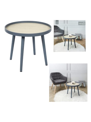 THE HOME DECO FACTORY Stolik w kolorze beżowo-antracytowym - wys. 43,5 x Ø 50 cm