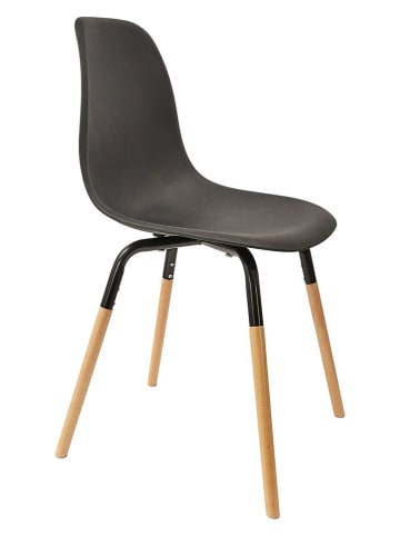 THE HOME DECO FACTORY 2-delige set: eetkamerstoelen "Scandinave" zwart - (B)46 x (H)85 x (D)56 cm