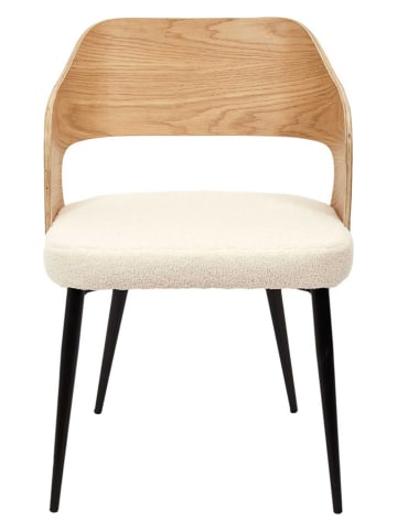 Ethnical Life Eetkamerstoel wit/naturel - (B)76 x (H)55 x (D)51,5 cm